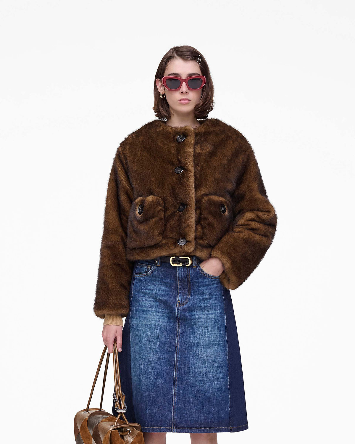 Teddy Cropped Jacket - Ebony | Marc Jacobs sale
