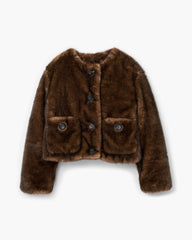 Teddy Cropped Jacket - Ebony | Marc Jacobs sale