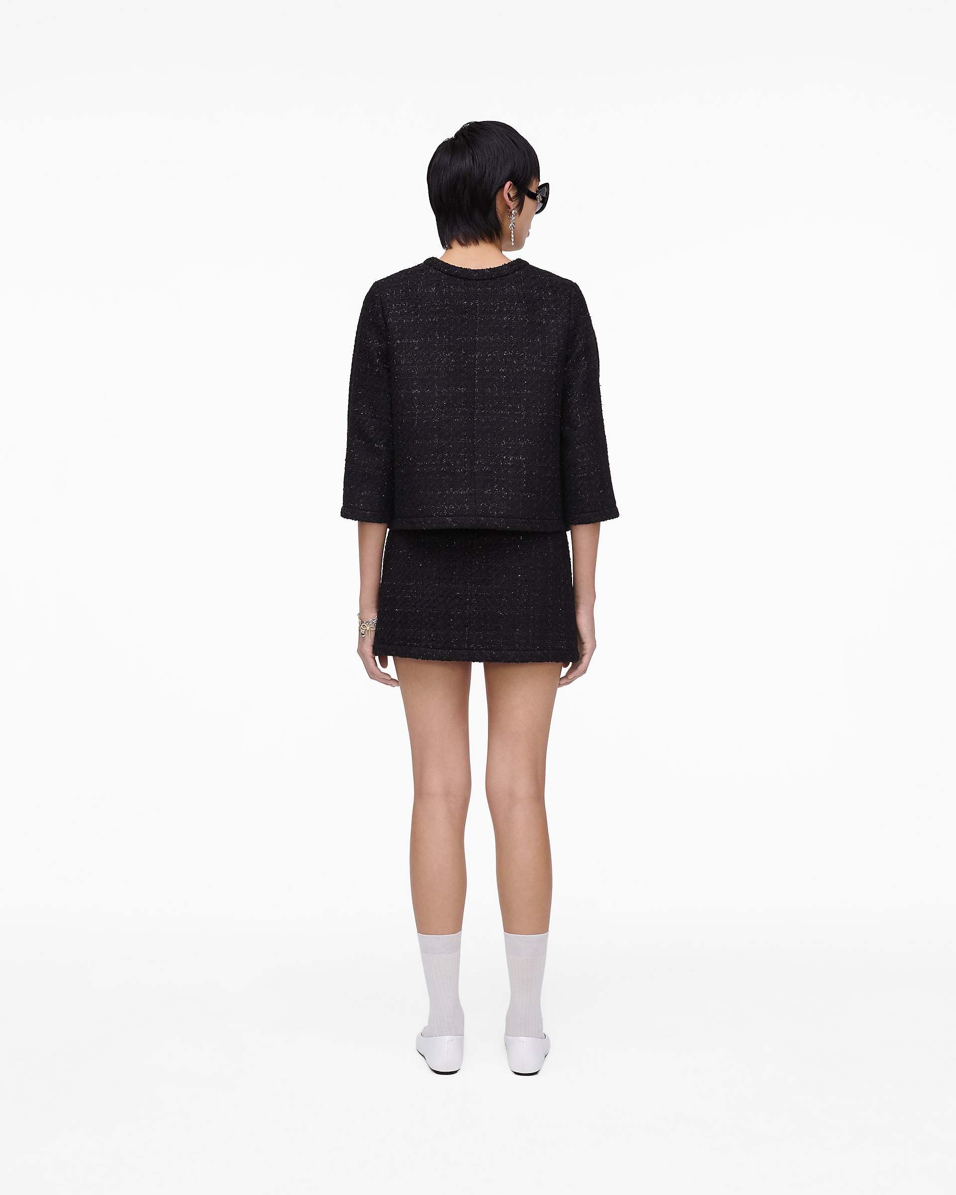 Tweed Backwards Lady Jacket - Black | Marc Jacobs on sale