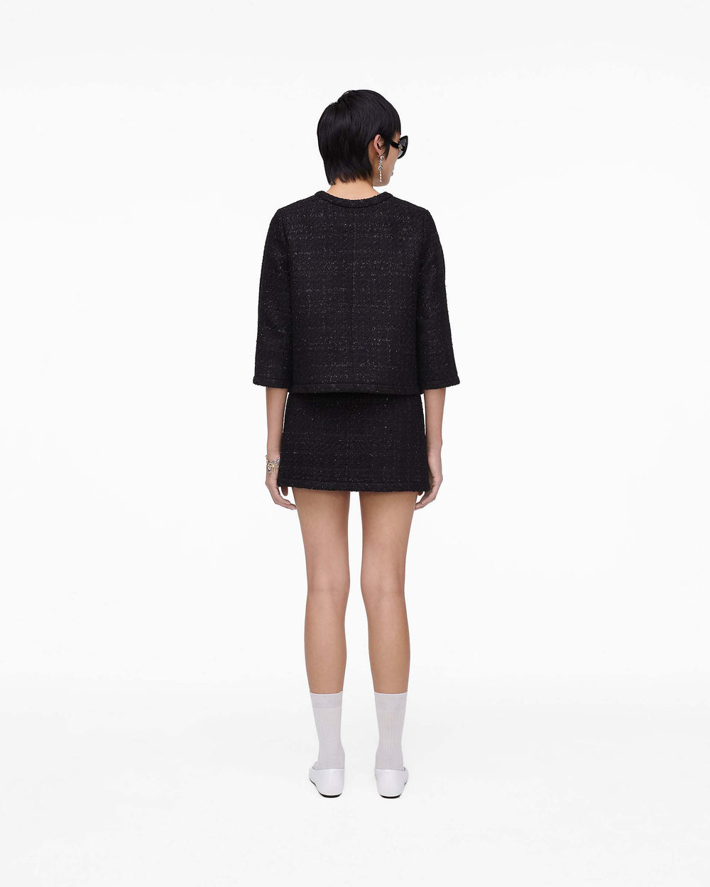 Tweed Backwards Lady Jacket - Black | Marc Jacobs on sale