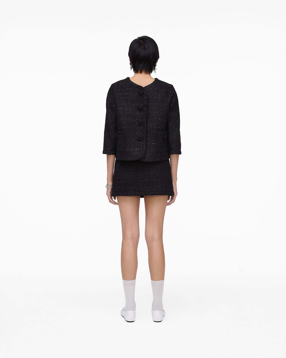 Tweed Backwards Lady Jacket - Black | Marc Jacobs on sale