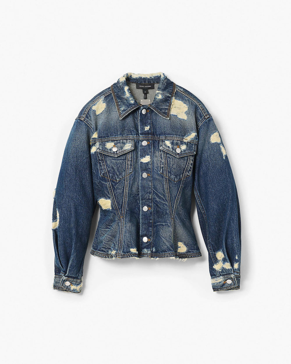The Rip And Repair Fluted Denim Jacket - Punk Indigo | Marc Jacobs US