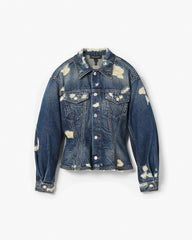 The Rip And Repair Fluted Denim Jacket - Punk Indigo | Marc Jacobs US