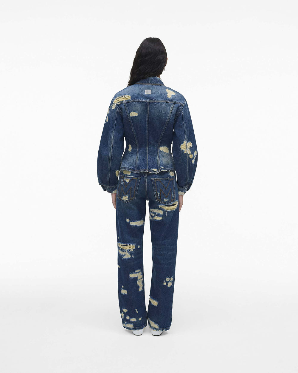 The Rip And Repair Fluted Denim Jacket - Punk Indigo | Marc Jacobs US