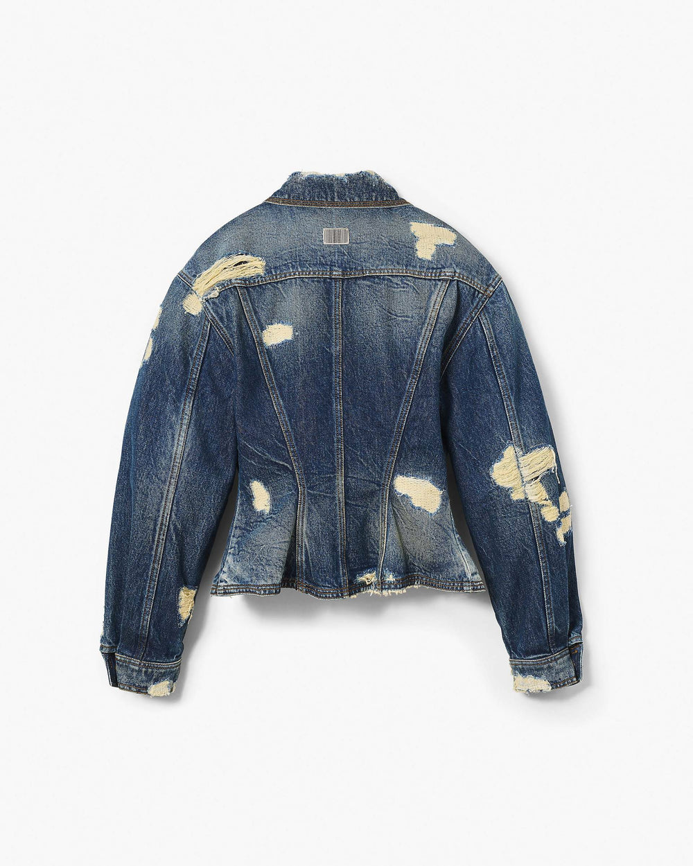 The Rip And Repair Fluted Denim Jacket - Punk Indigo | Marc Jacobs US