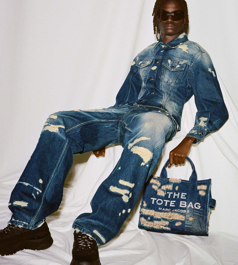 The Rip And Repair Fluted Denim Jacket - Punk Indigo | Marc Jacobs US