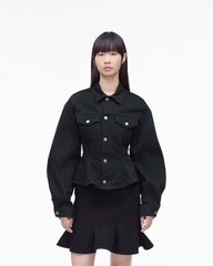 The Fluted Denim Jacket - Black | Marc Jacobs online