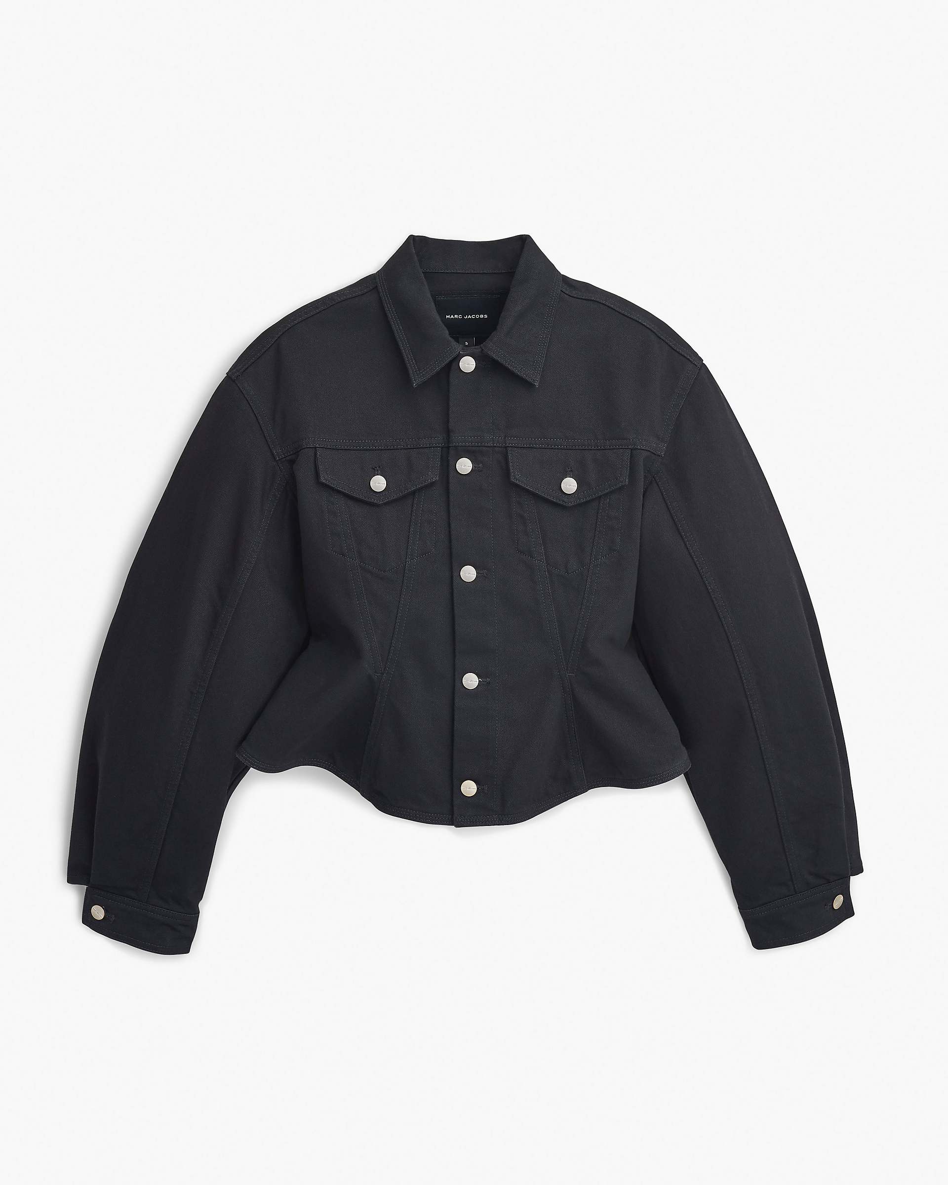 The Fluted Denim Jacket - Black | Marc Jacobs online