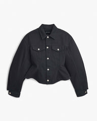 The Fluted Denim Jacket - Black | Marc Jacobs online