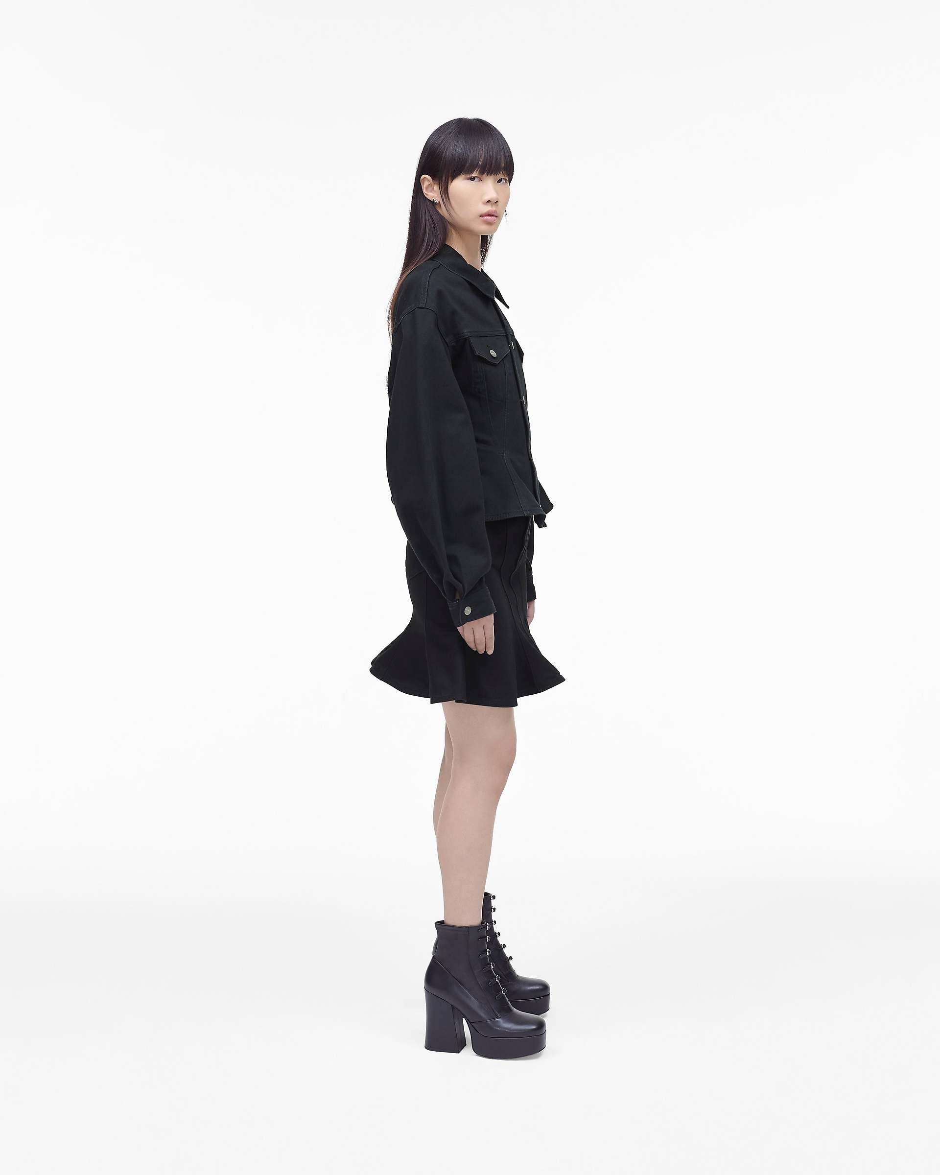 The Fluted Denim Jacket - Black | Marc Jacobs online