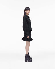 The Fluted Denim Jacket - Black | Marc Jacobs online