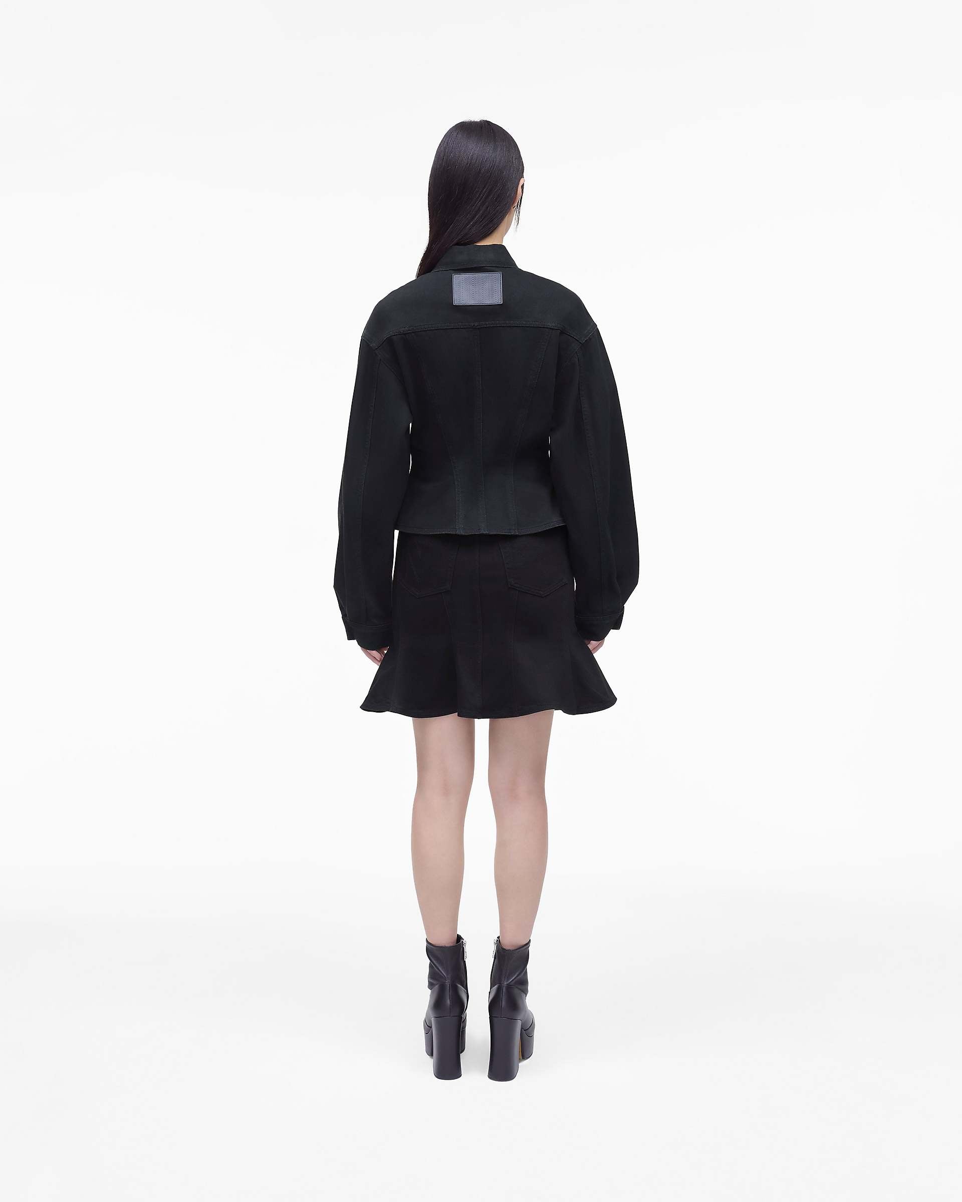 The Fluted Denim Jacket - Black | Marc Jacobs online