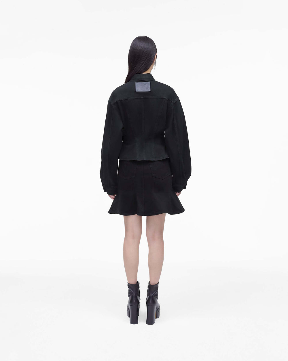 The Fluted Denim Jacket - Black | Marc Jacobs online