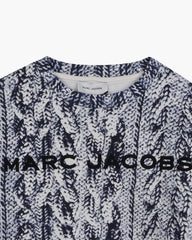 The Trompe Loeil Knit Sweatshirt - Navy | Marc Jacobs online
