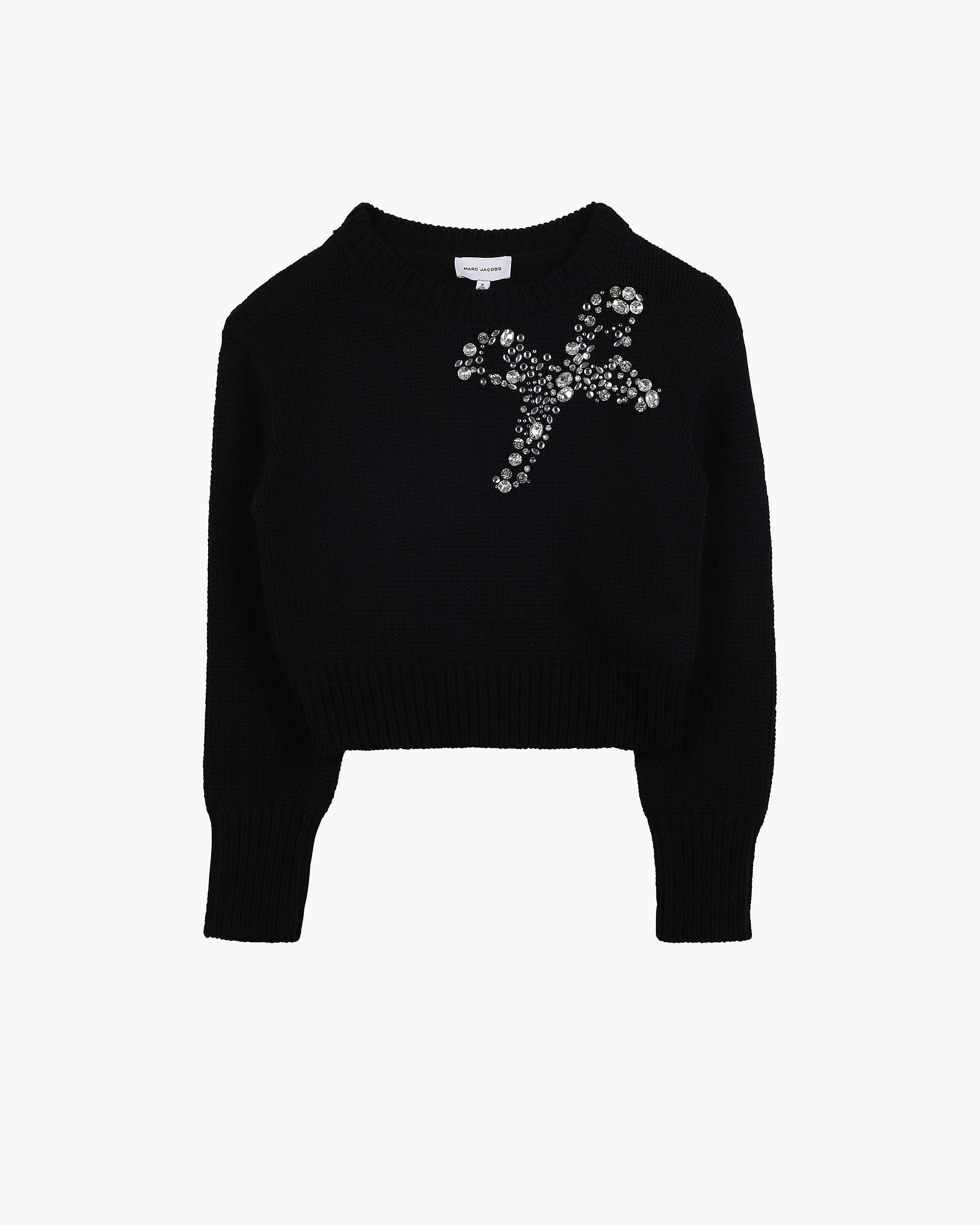 The Gem Bow Sweater - Black | Marc Jacobs for sale