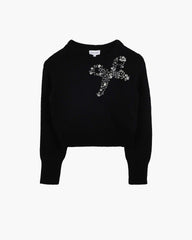 The Gem Bow Sweater - Black | Marc Jacobs for sale