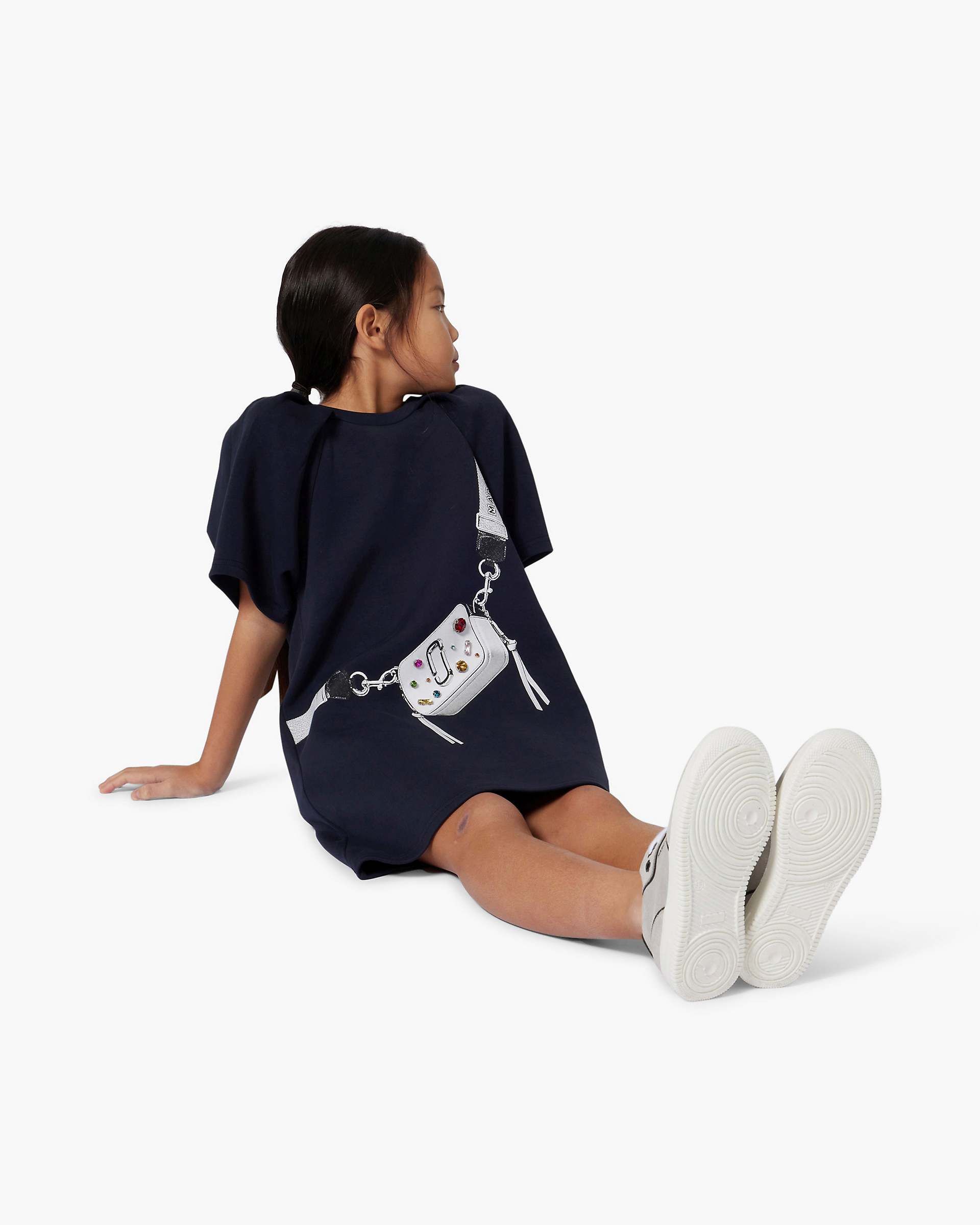 The Trompe Loeil Snapshot Dress - Navy | Marc Jacobs for sale