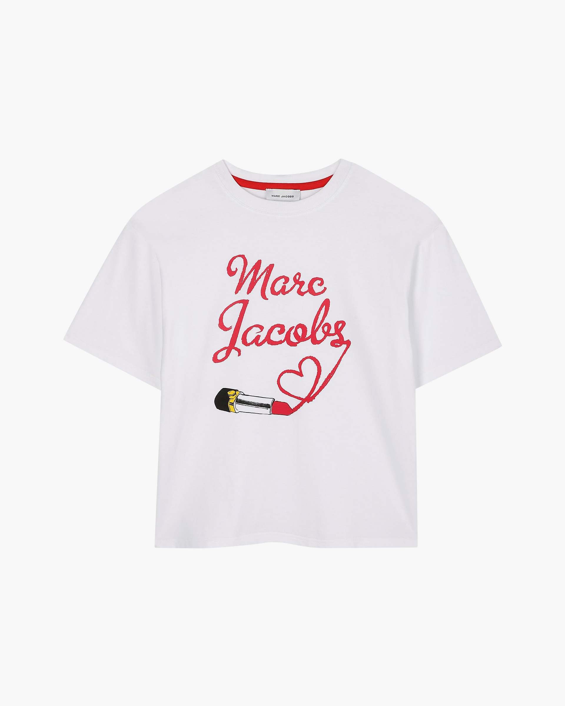 The Logo Lipstick Tee - White | Marc Jacobs on sale