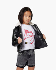The Logo Lipstick Tee - White | Marc Jacobs on sale