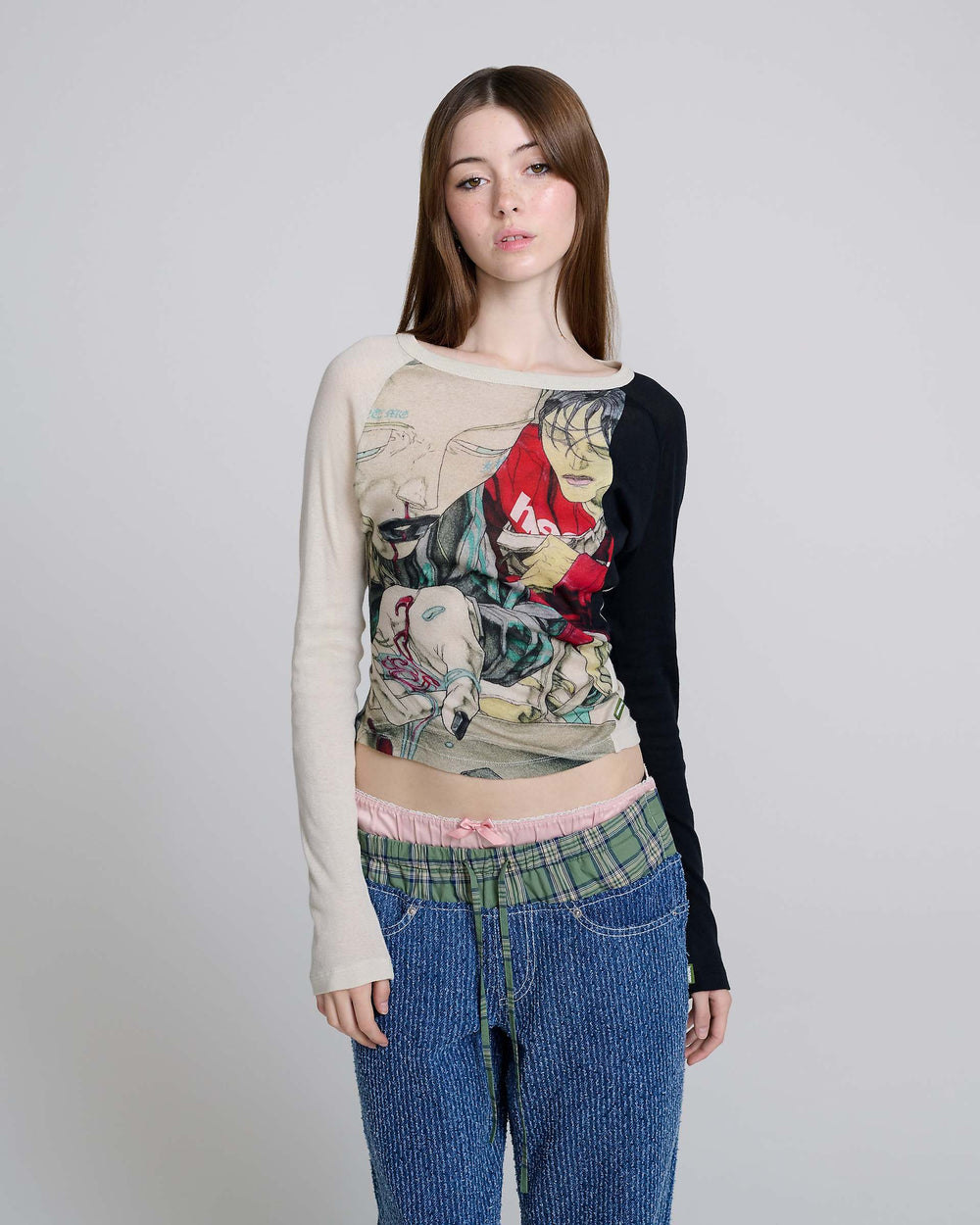 David Rappeneau Mesh Longsleeve - Beige Multi | Marc Jacobs for sale