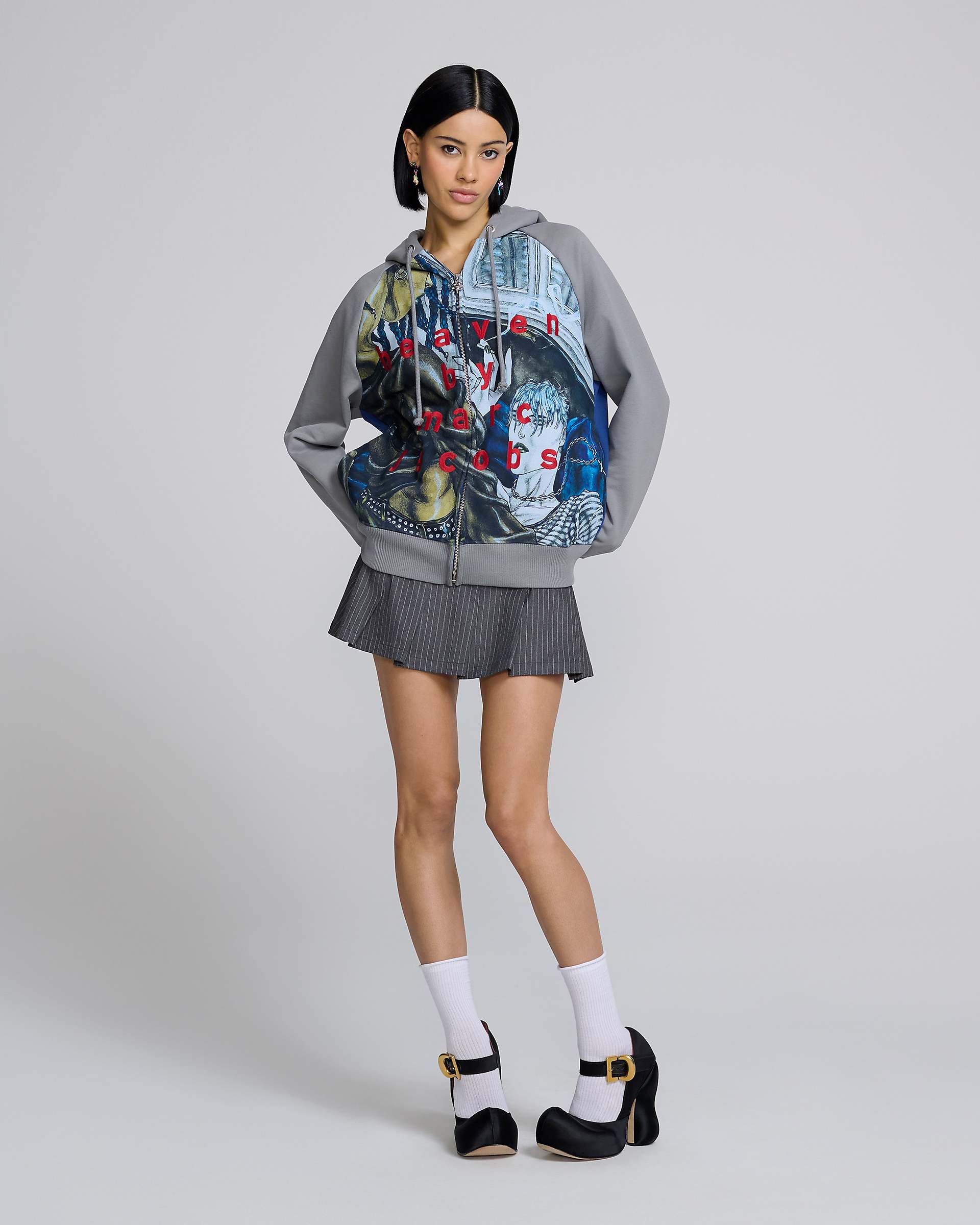 David Rappeneau Zip-Up Hoodie - Navy Multi | Marc Jacobs online