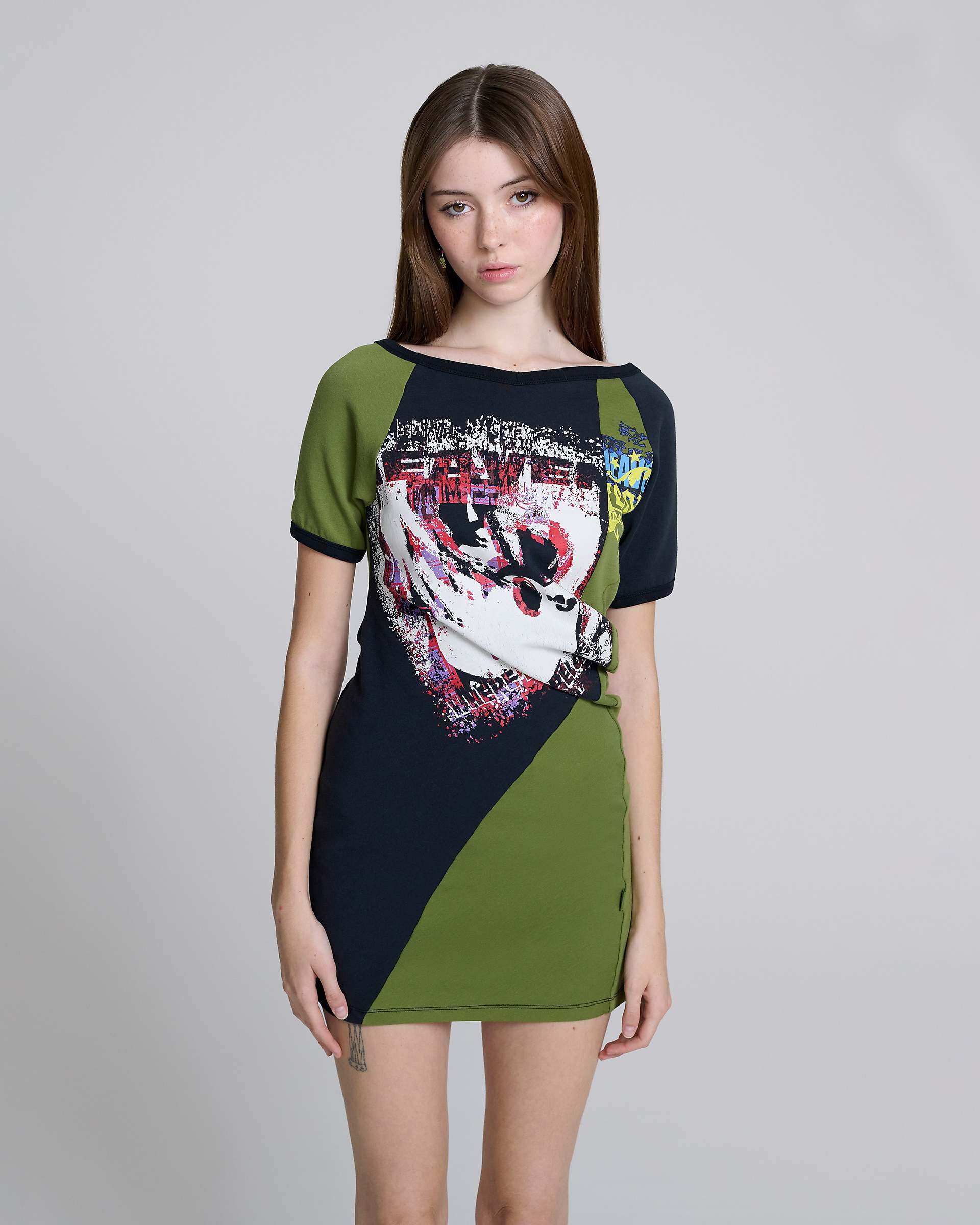 Twisted Tee Dress - Green Multi | Marc Jacobs online