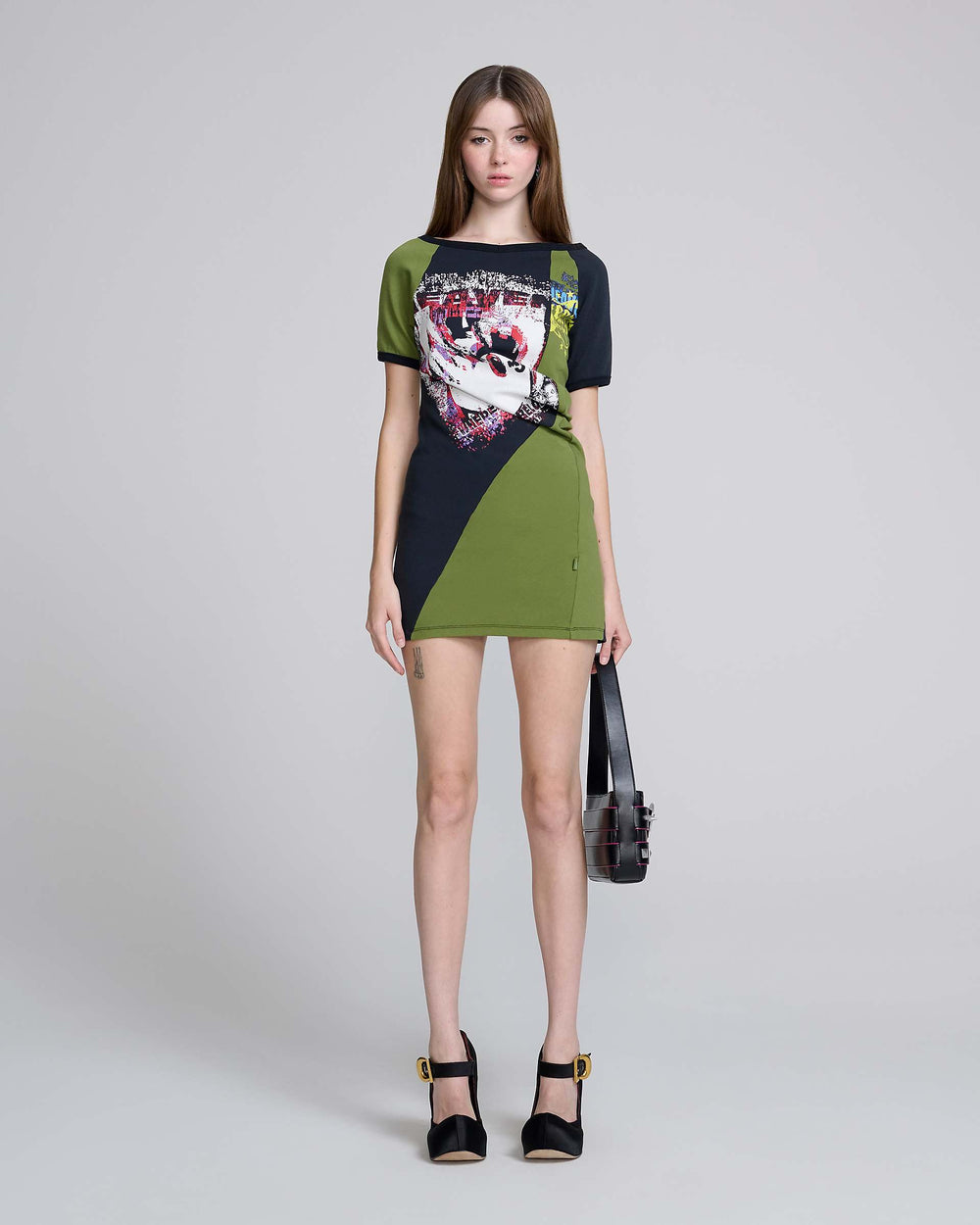 Twisted Tee Dress - Green Multi | Marc Jacobs online