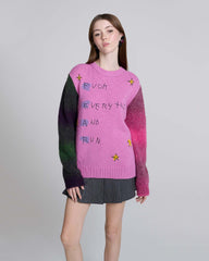 Fuck Everything Sweater - Pink Multi | Marc Jacobs on sale