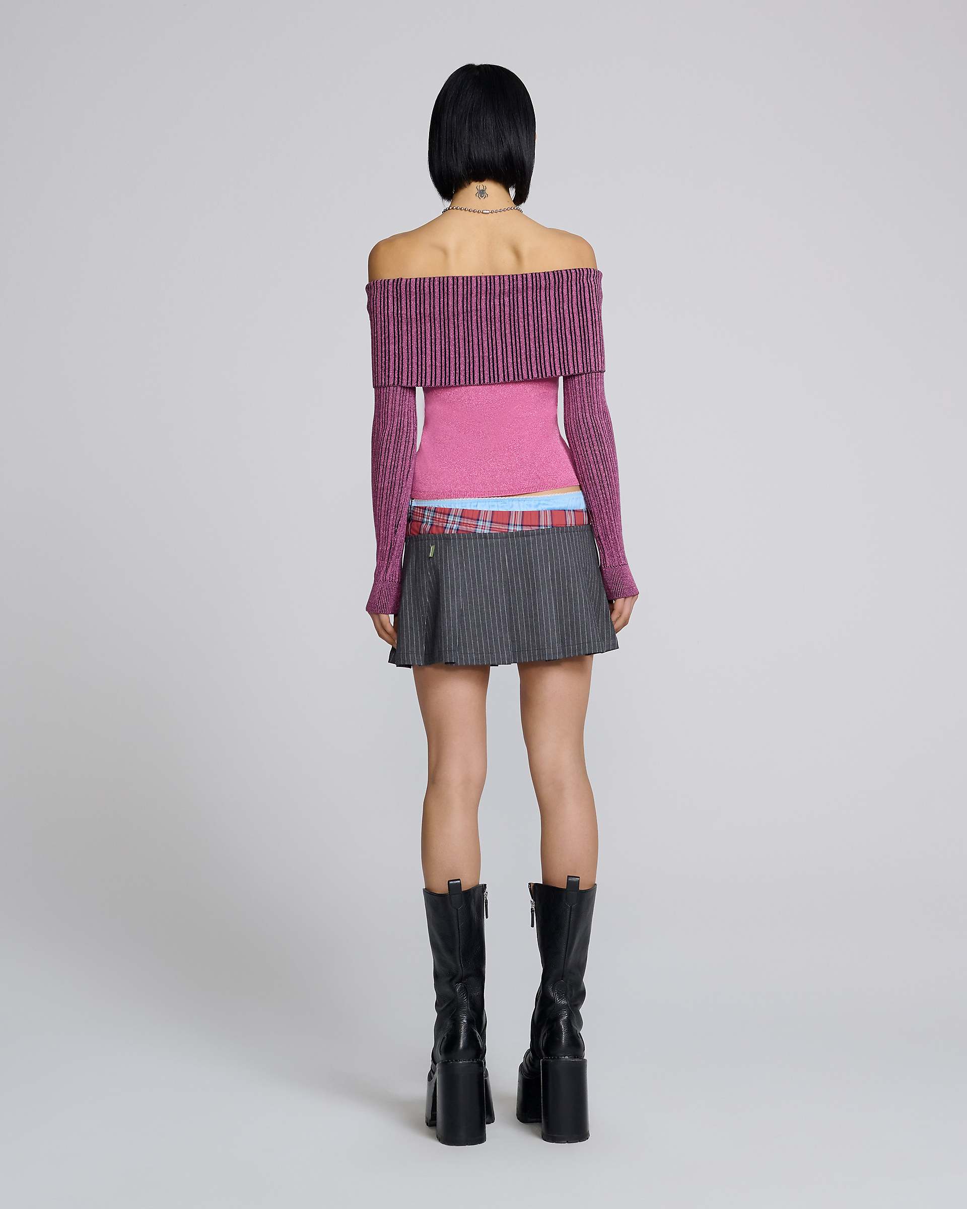 Off Shoulder Hole Knit Top - Pink | Marc Jacobs online