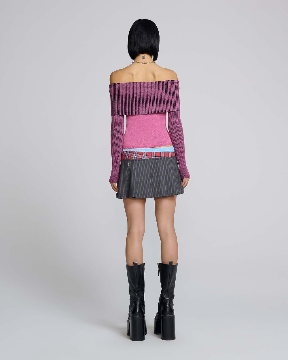 Off Shoulder Hole Knit Top - Pink | Marc Jacobs online