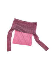 Off Shoulder Hole Knit Top - Pink | Marc Jacobs online