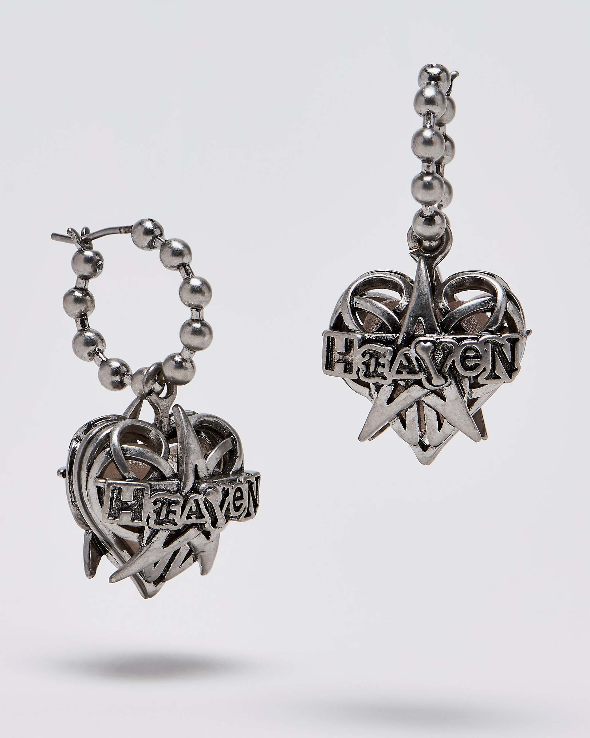 HEAVEN PENTAGRAM HOOPS - Aged Silver | Marc Jacobs online
