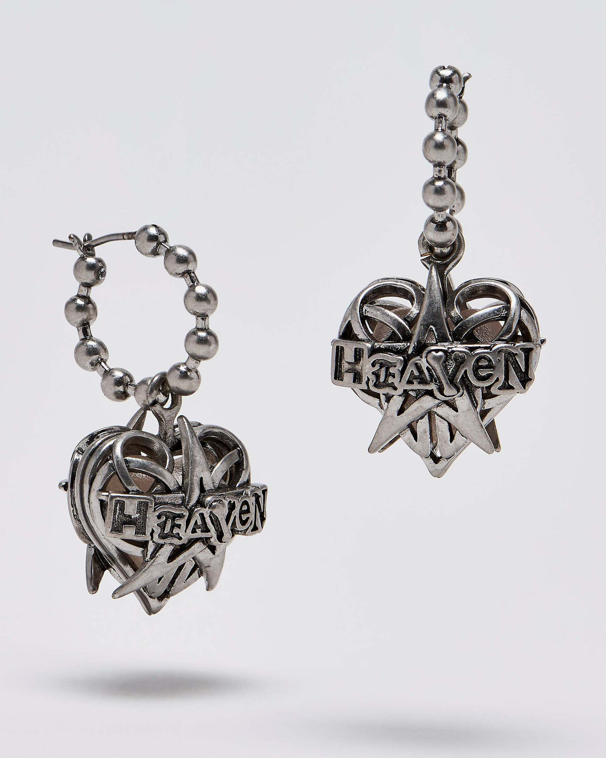 HEAVEN PENTAGRAM HOOPS - Aged Silver | Marc Jacobs online
