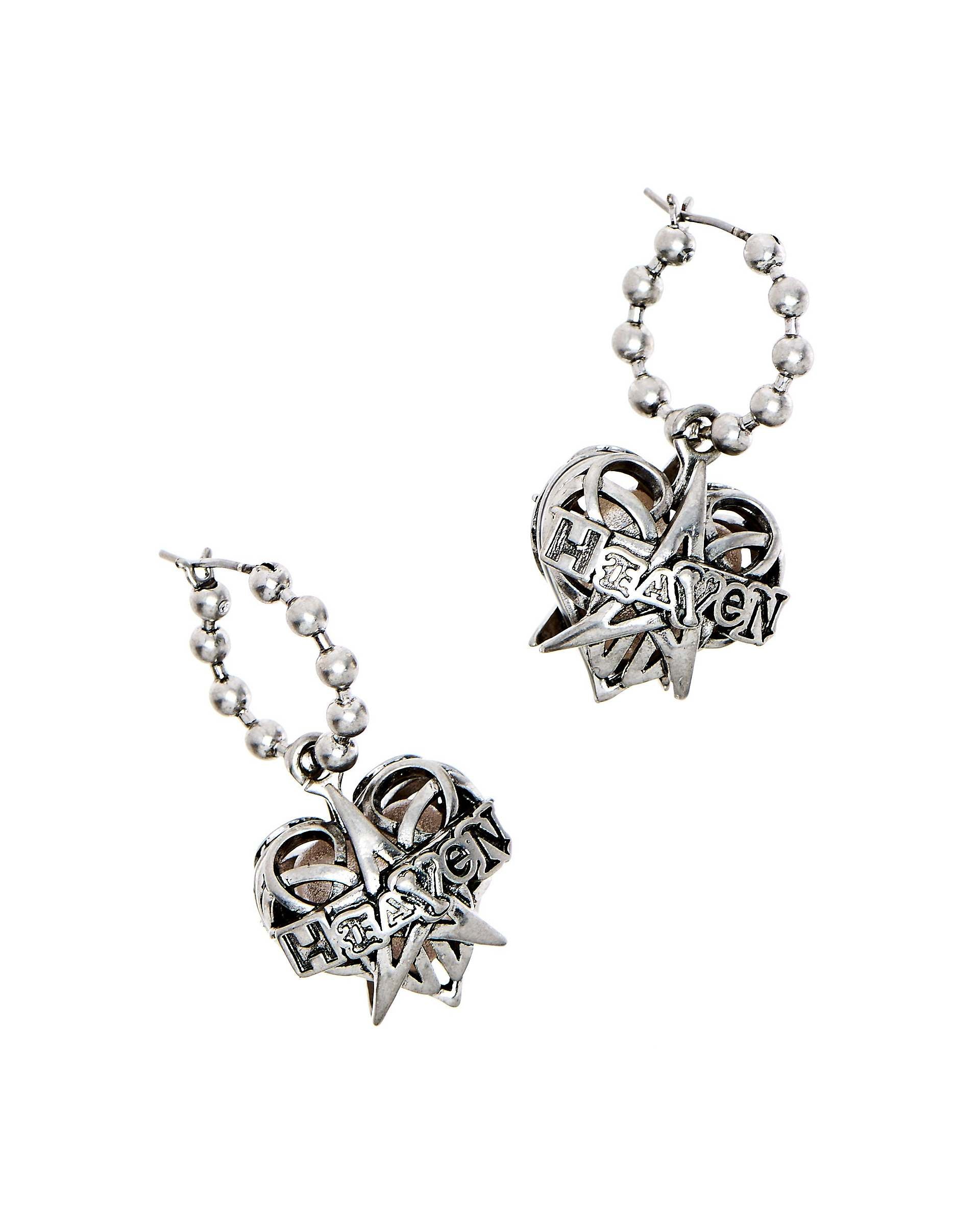 HEAVEN PENTAGRAM HOOPS - Aged Silver | Marc Jacobs online