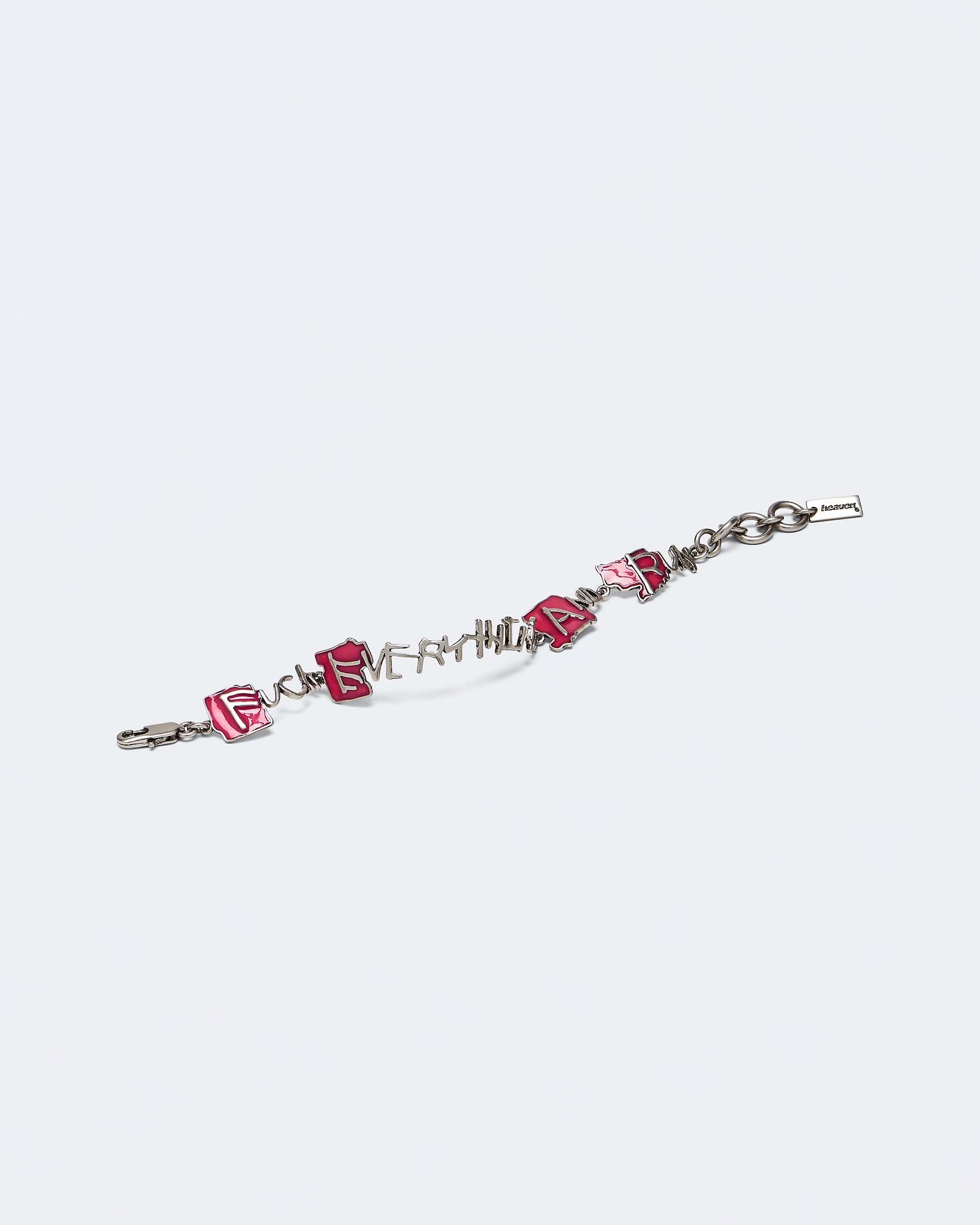 Fuck Everything Bracelet - Aged Silver/Pink | Marc Jacobs sale