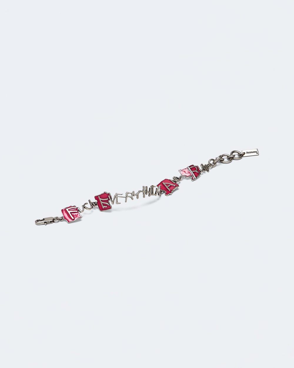 Fuck Everything Bracelet - Aged Silver/Pink | Marc Jacobs sale