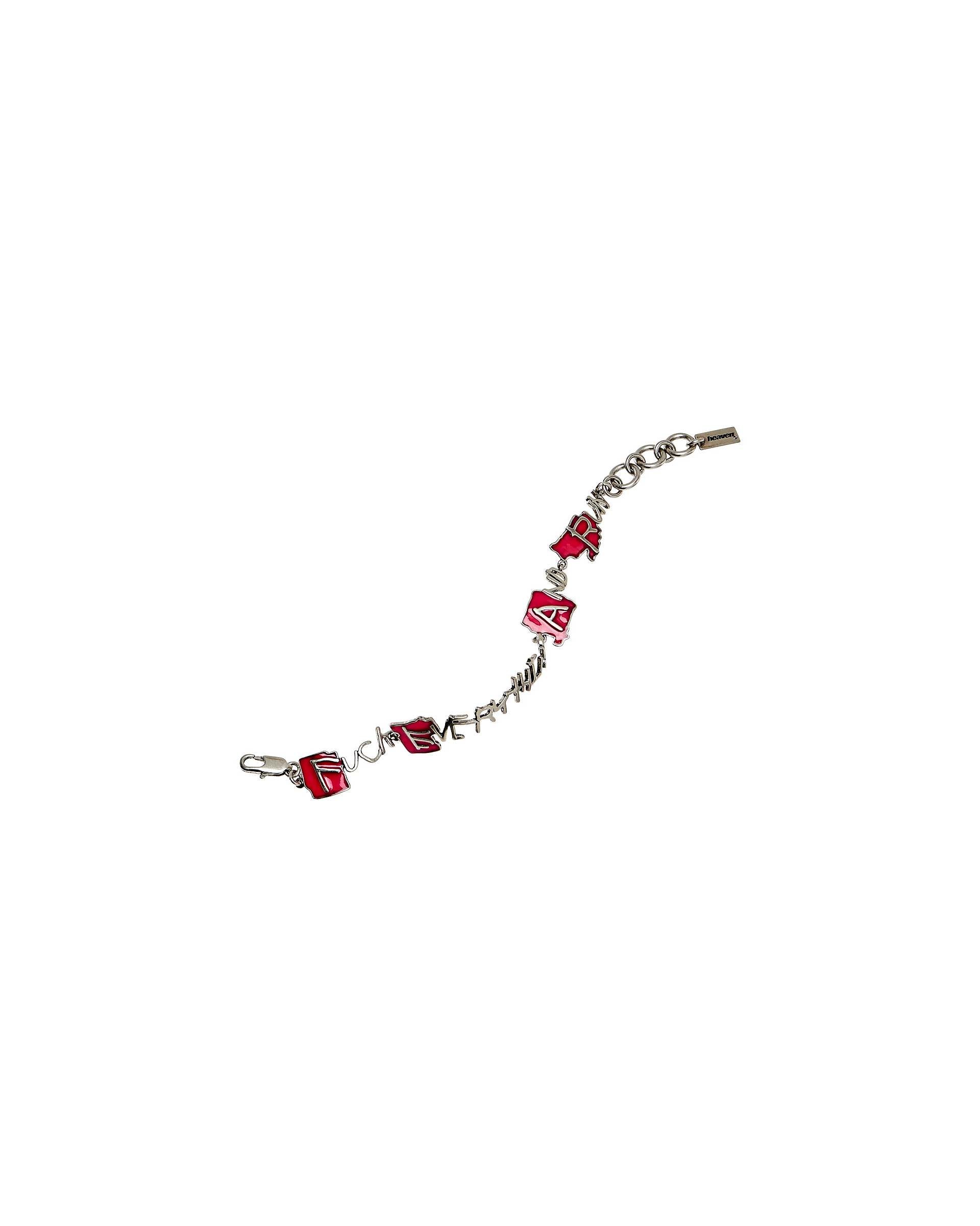 Fuck Everything Bracelet - Aged Silver/Pink | Marc Jacobs sale