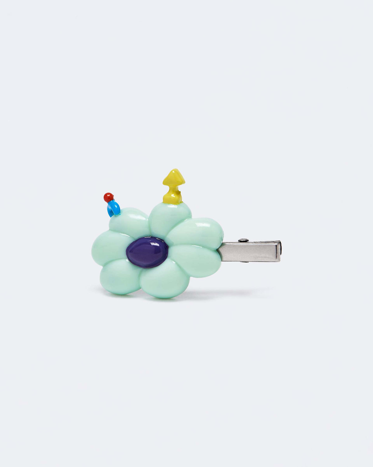 Puffy Flower Hairclip - Aged Silver Multi | Marc Jacobs online