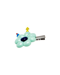 Puffy Flower Hairclip - Aged Silver Multi | Marc Jacobs online