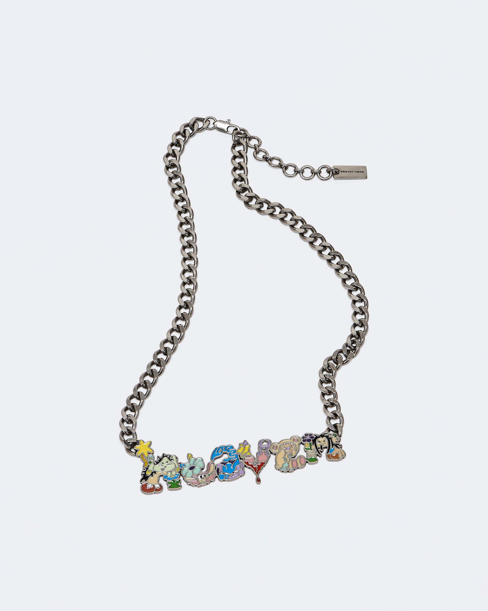 Characters Nameplate Necklace - Aged Silver Multi | Marc Jacobs sale