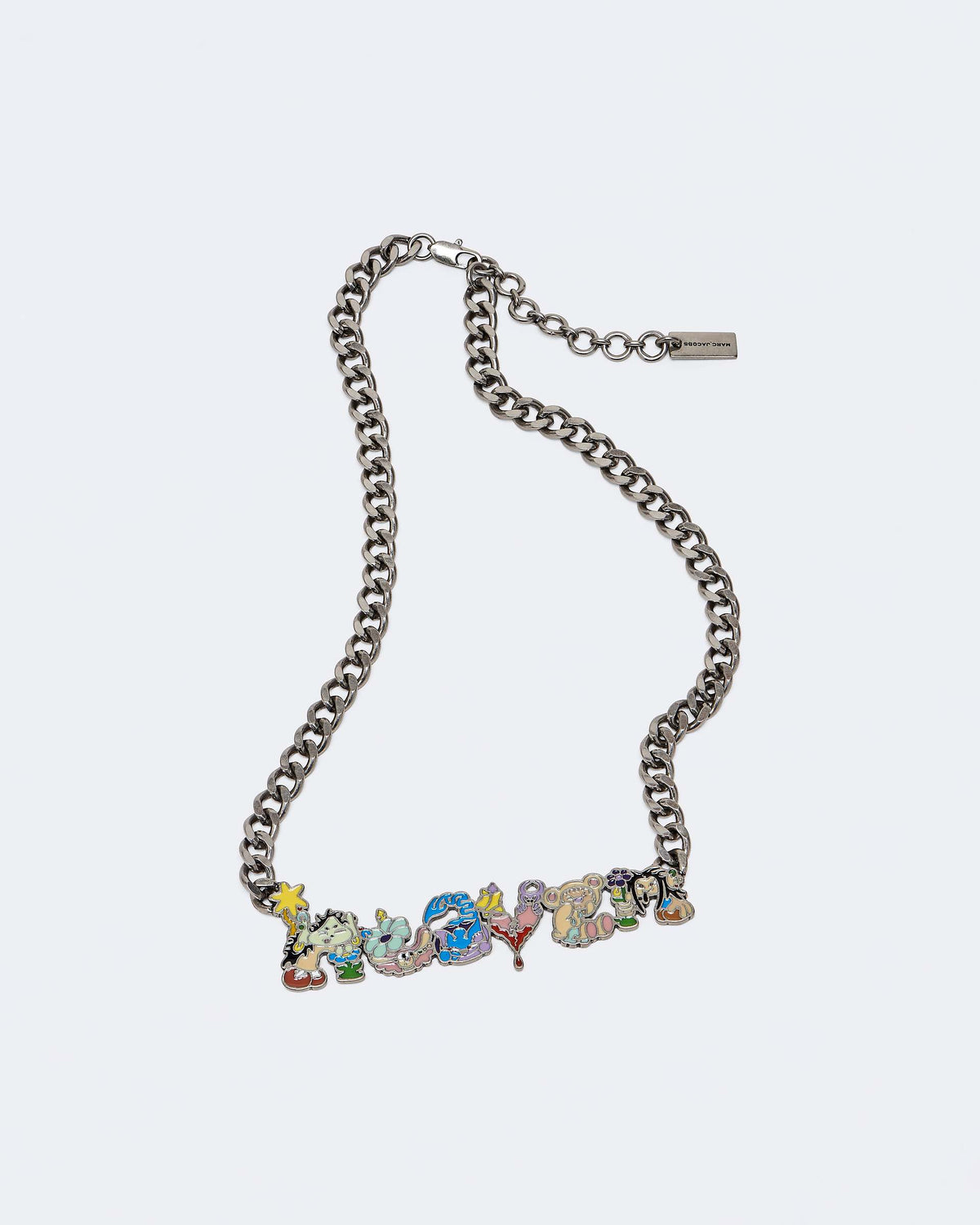 Characters Nameplate Necklace - Aged Silver Multi | Marc Jacobs sale