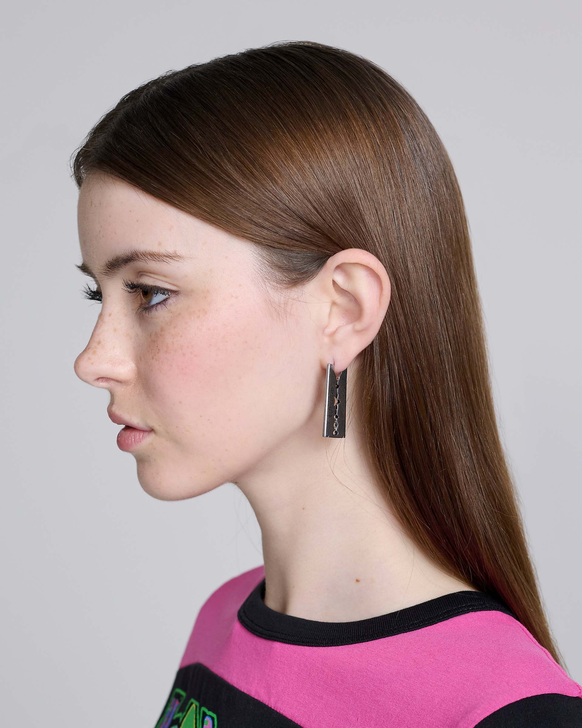 RAZOR BLADE EARRINGS - Aged Silver | Marc Jacobs for sale