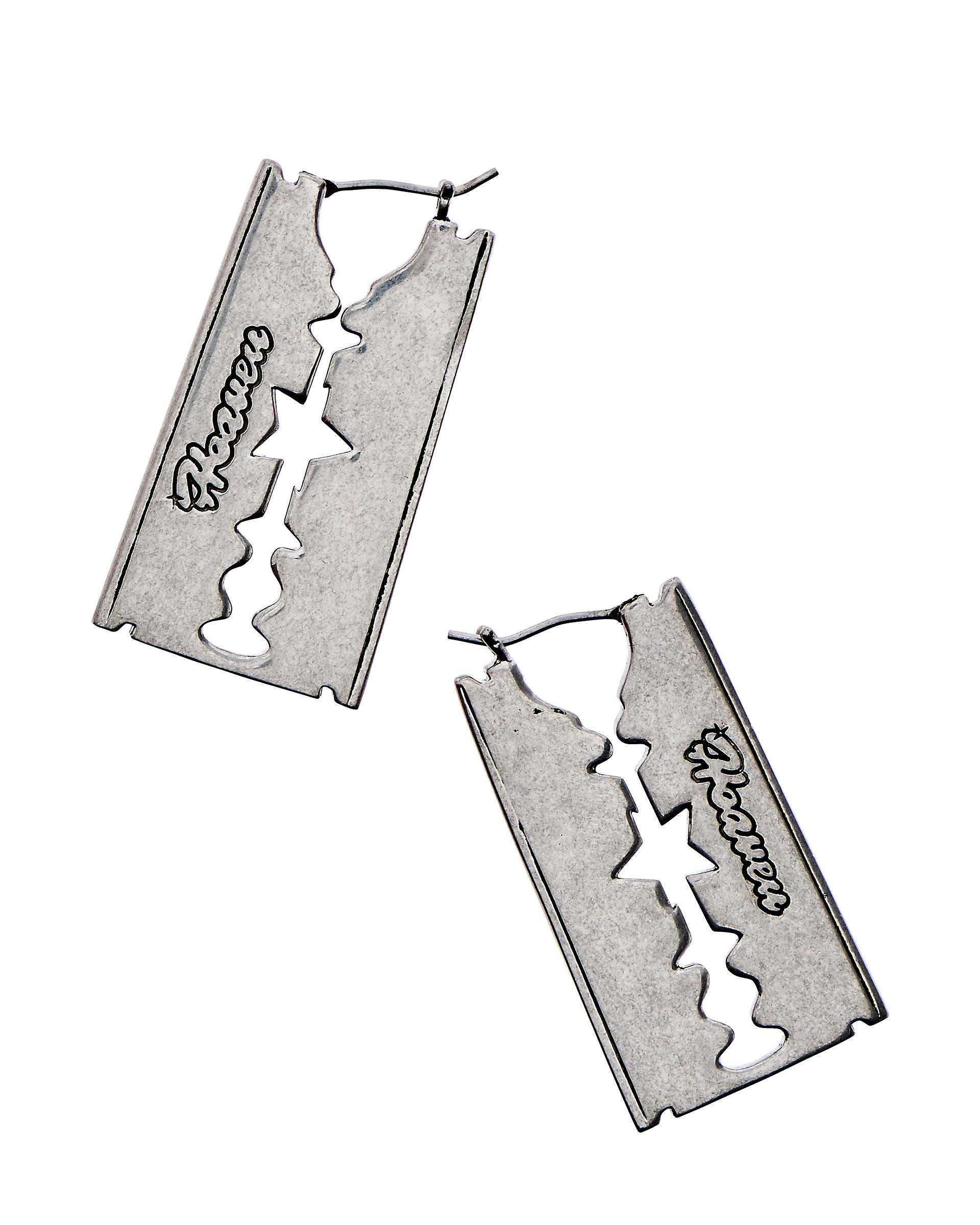RAZOR BLADE EARRINGS - Aged Silver | Marc Jacobs for sale