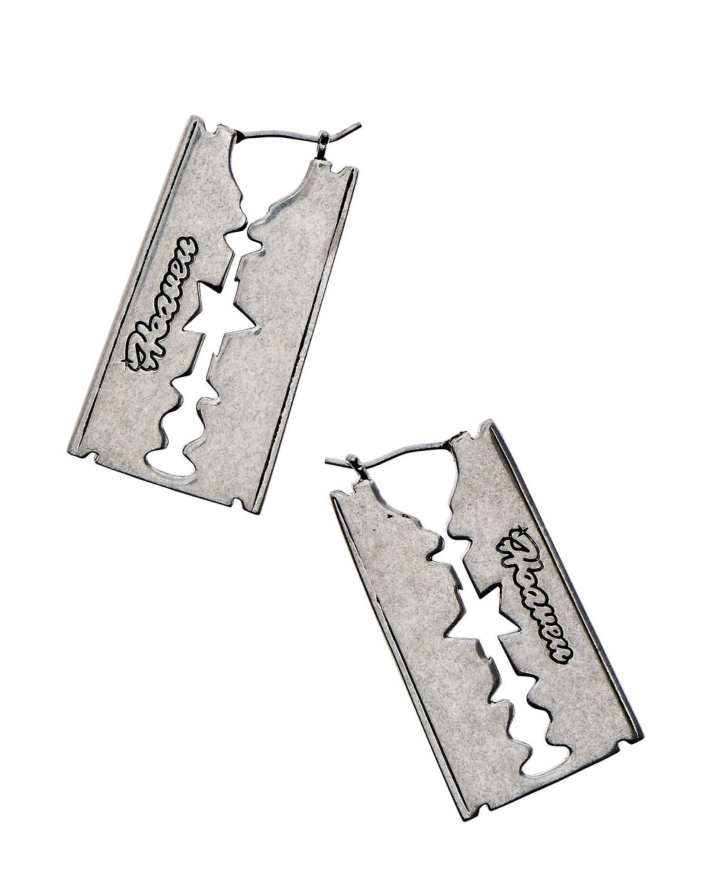 RAZOR BLADE EARRINGS - Aged Silver | Marc Jacobs for sale