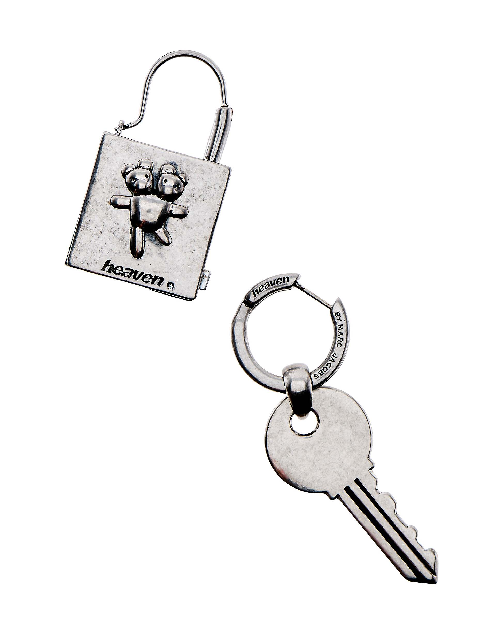 LOCK AND KEY EARRINGS - Aged Silver | Marc Jacobs online