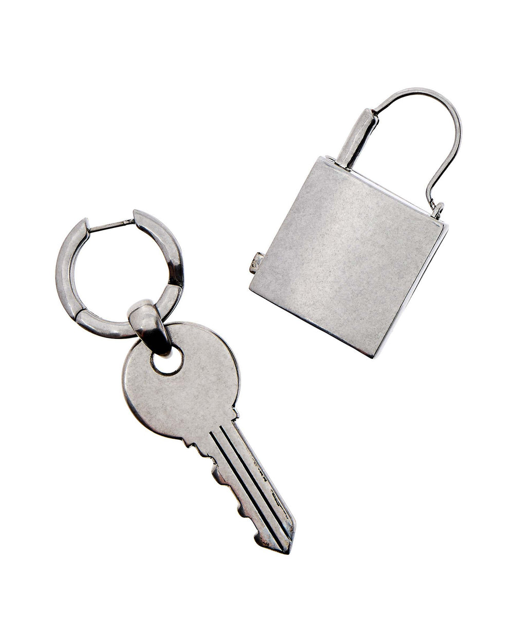 LOCK AND KEY EARRINGS - Aged Silver | Marc Jacobs online