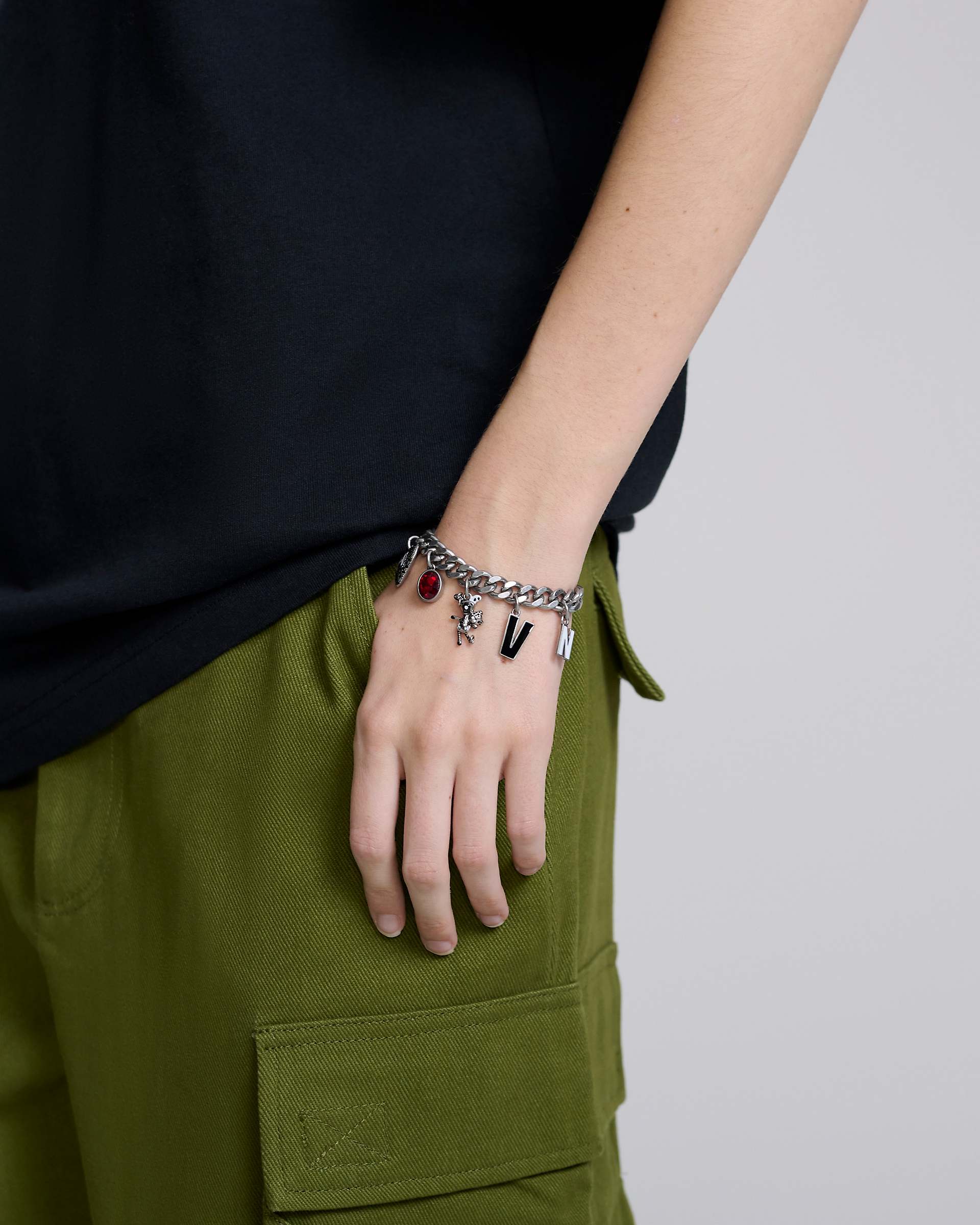 Teddy Charm Bracelet - Aged Silver | Marc Jacobs discount
