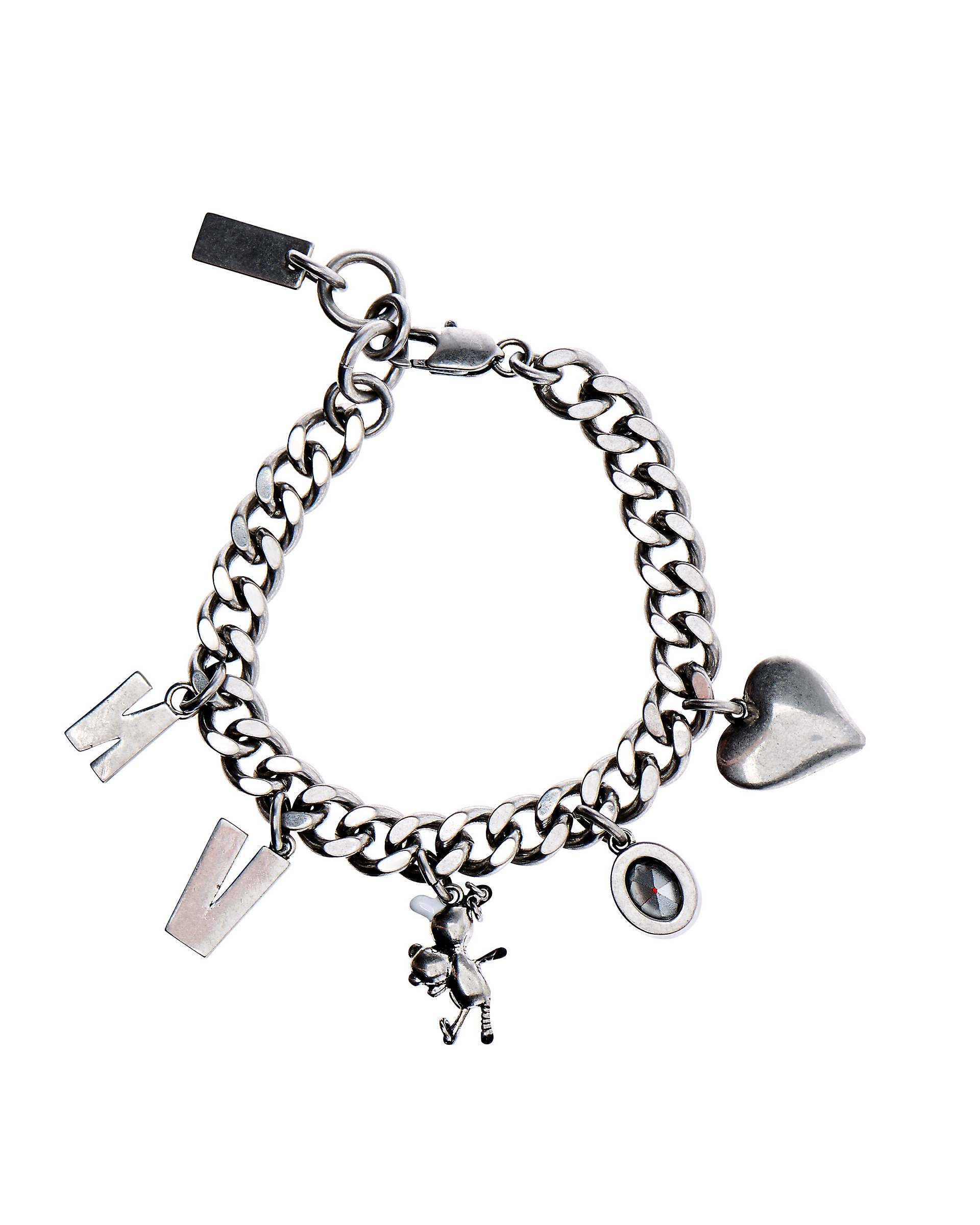 Teddy Charm Bracelet - Aged Silver | Marc Jacobs discount