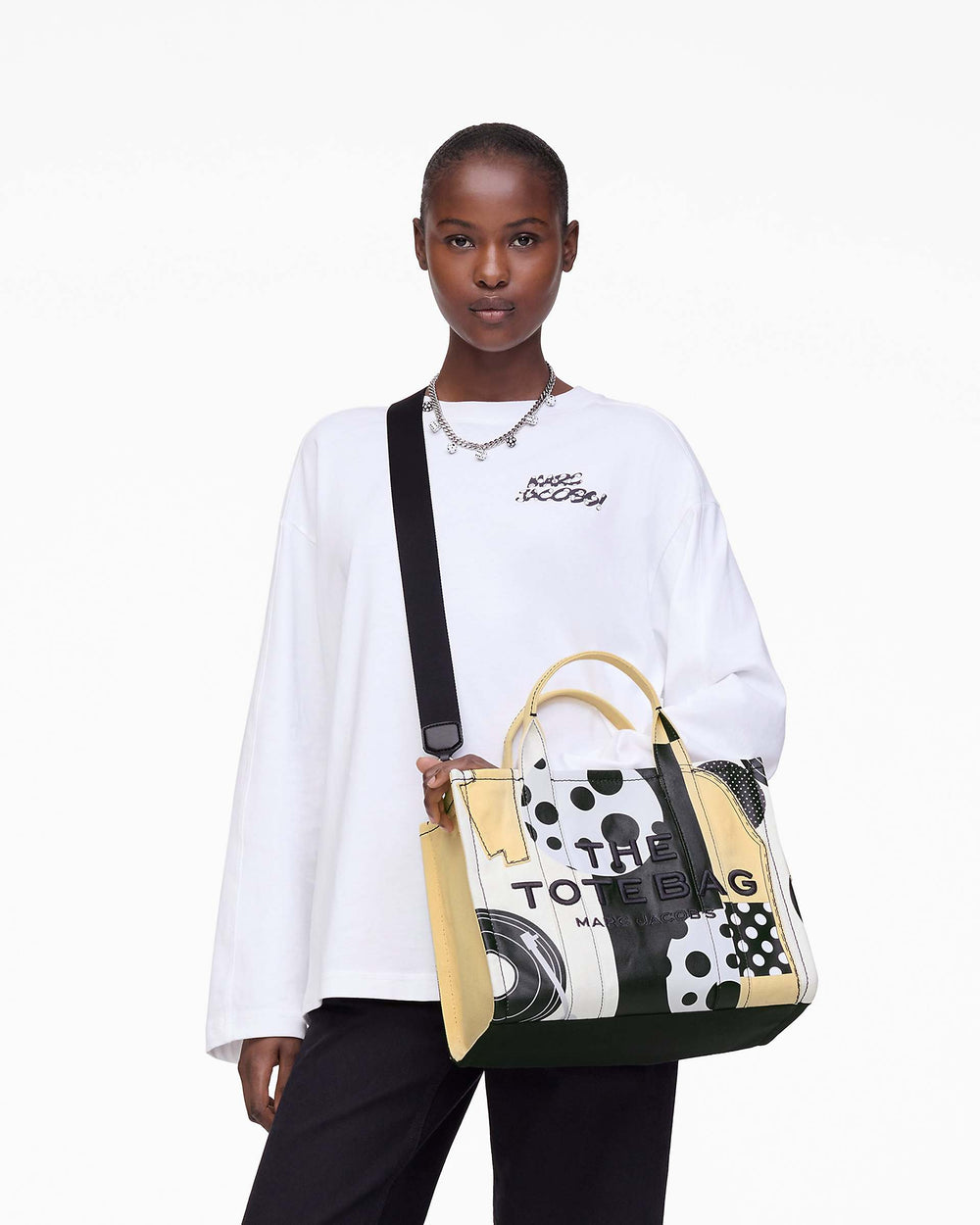 Derrick Adams X Marc Jacobs Canvas Medium Tote Bag - White Multi | Marc Jacobs on sale