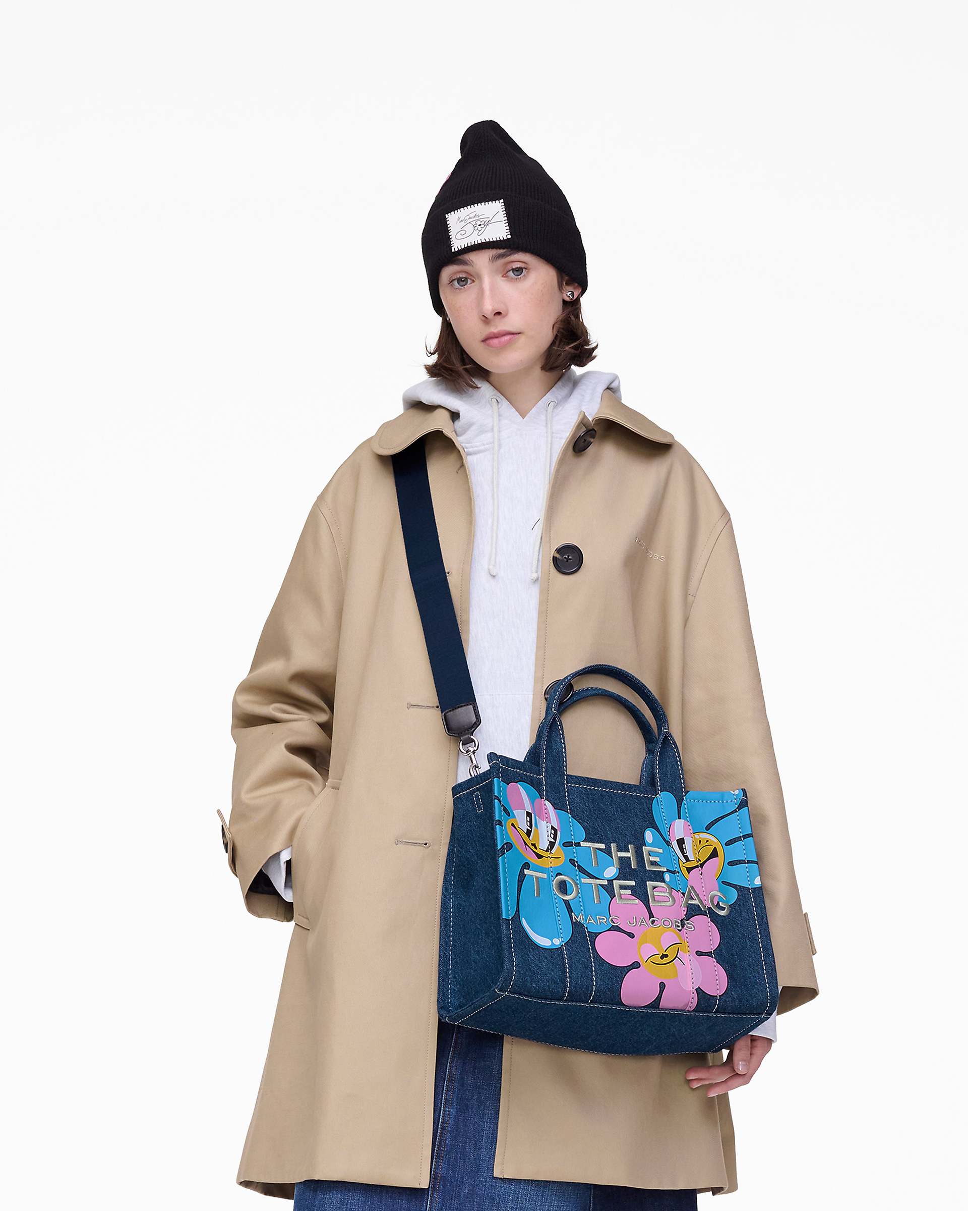 Hattie Stewart X Marc Jacobs Denim Medium Tote Bag - Medium Wash Multi | Marc Jacobs on sale
